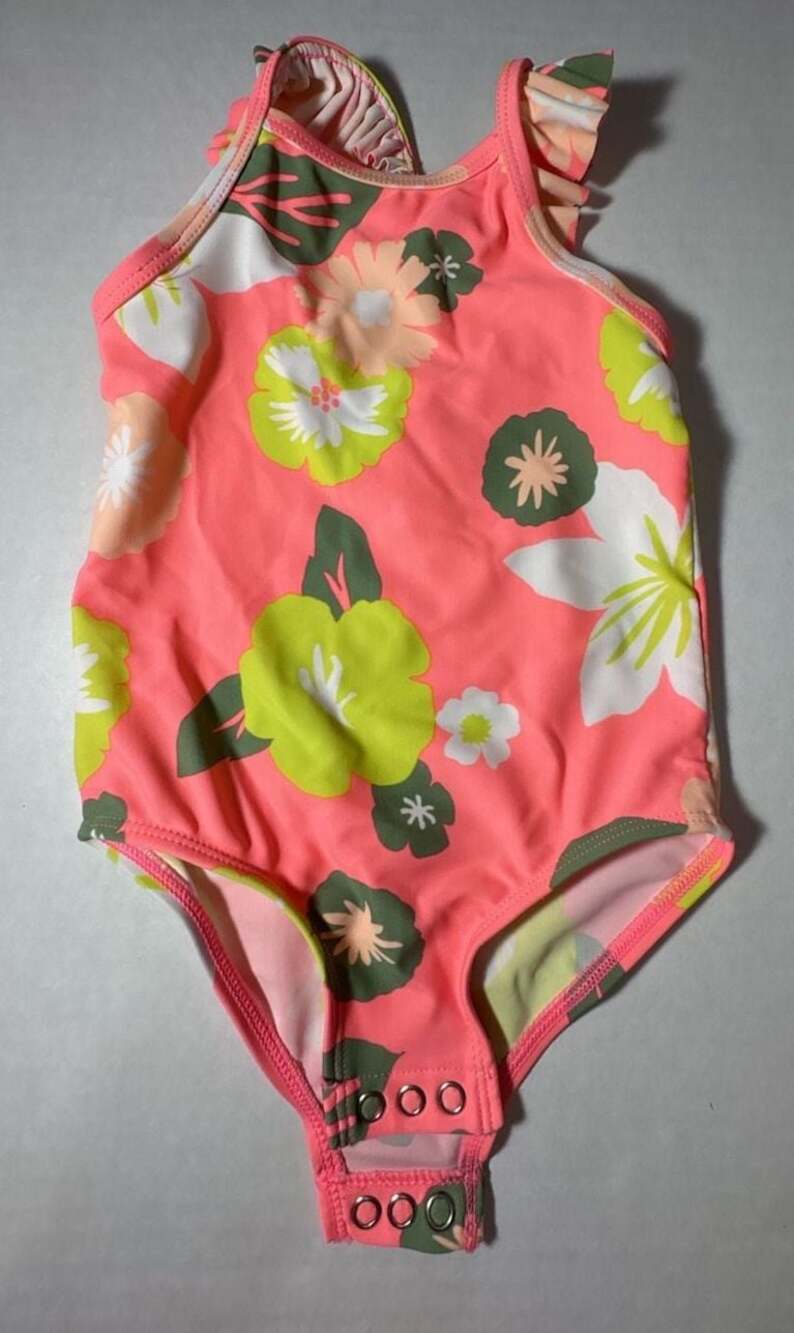 Just One You made by Carter's Baby Girl Floral Print Ruffle  Swimsuit, 18M